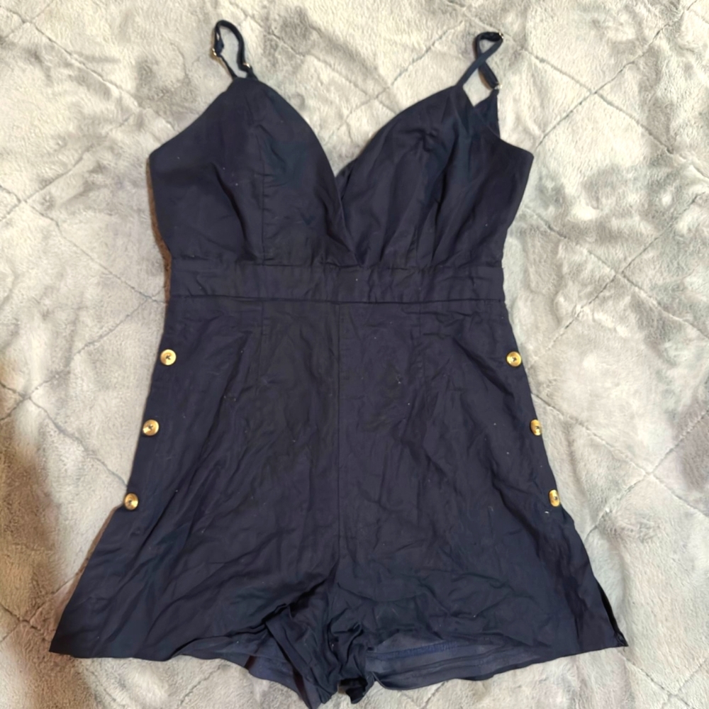 Dark blue backless